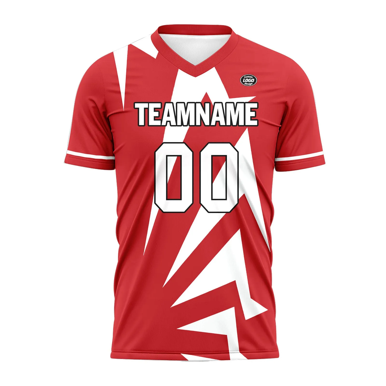 Holiday Gifts,Custom Red White Soccer Sets Jersey Personalized SCJ101-D28022