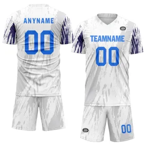 Holiday Gifts,Custom White Gray Soccer Sets Jersey Personalized SCJ101-D28043