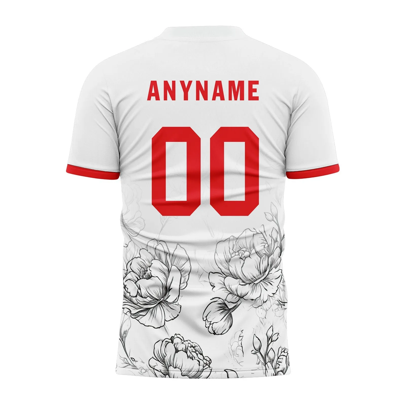 Holiday Gifts,Custom White Red Soccer Sets Jersey Personalized SCJ101-D28030