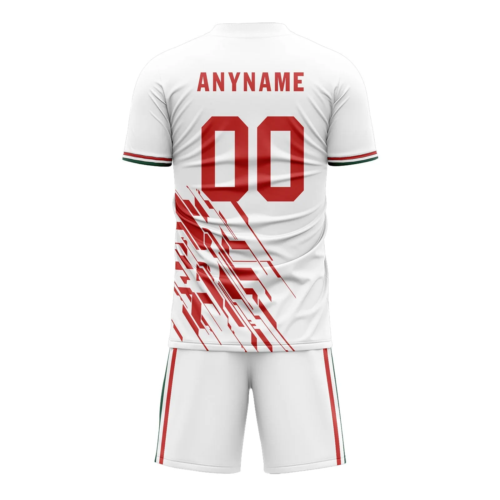 Holiday Gifts,Custom White Red Soccer Sets Jersey Personalized SCJ101-D28035