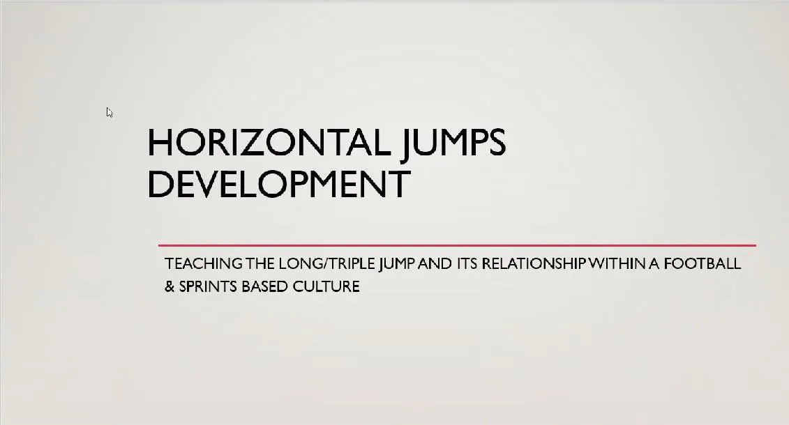 Horizontal Jumps Development - Justin Kinseth