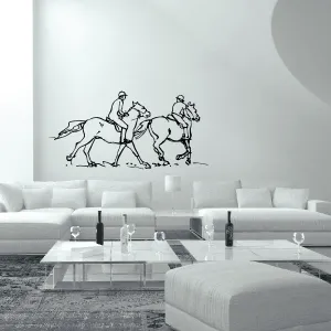 Horseback riding Wall Decal - Vinyl Decal - Car Decal - Bl008