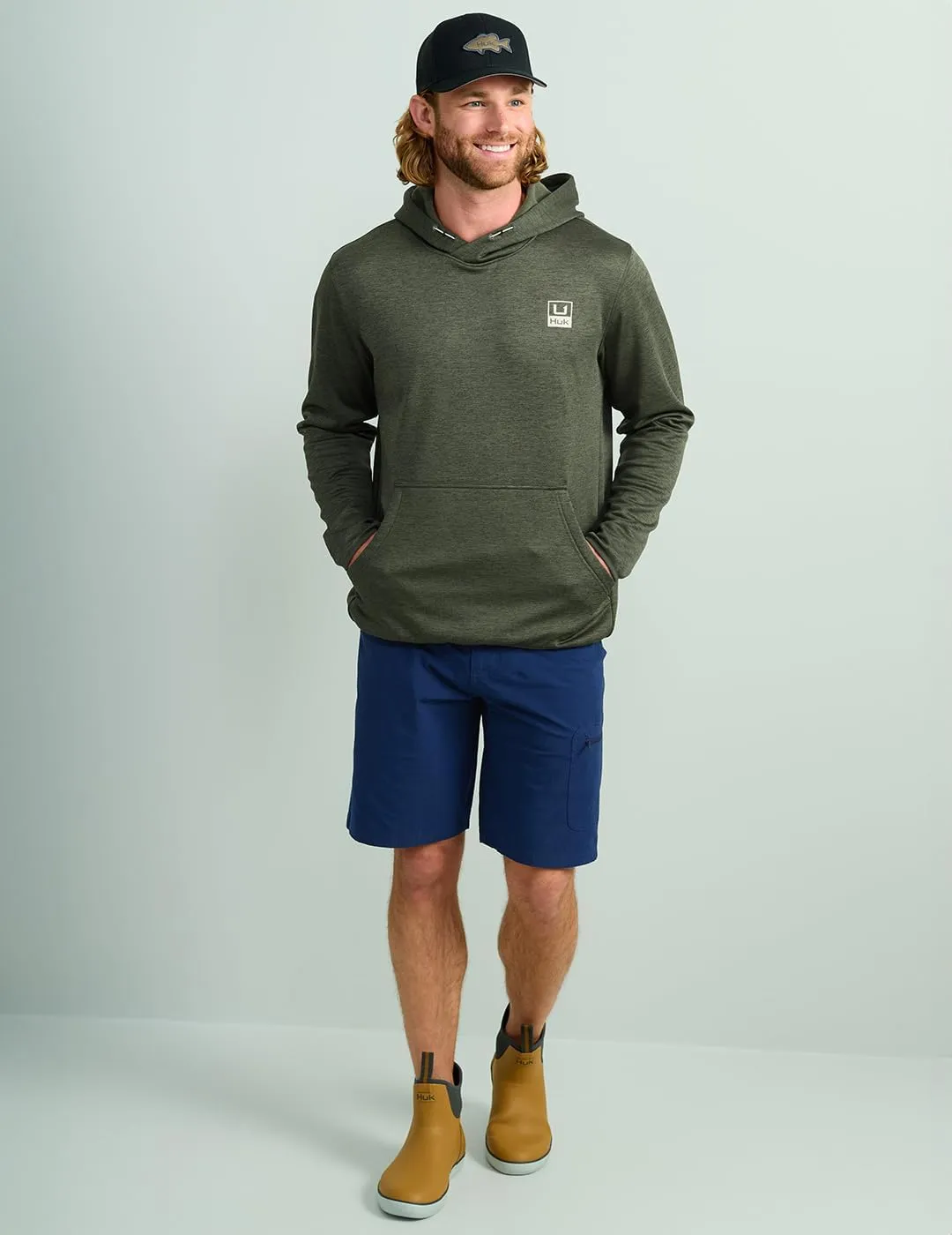 HUK Men's Fleece, Performance Fishing Hoodie