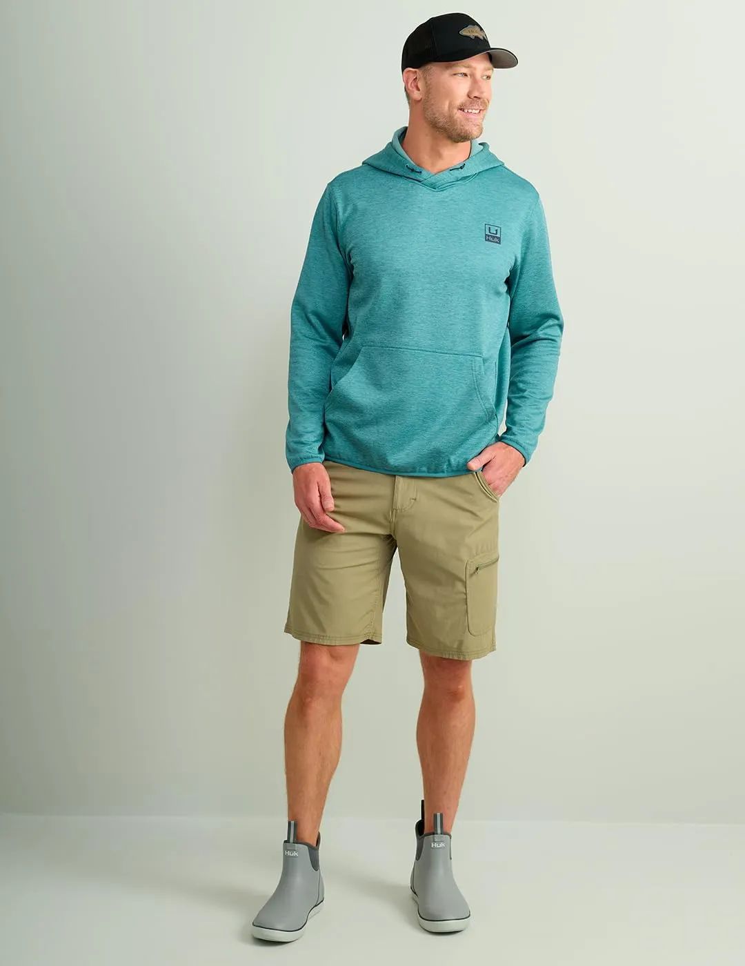 HUK Men's Fleece, Performance Fishing Hoodie