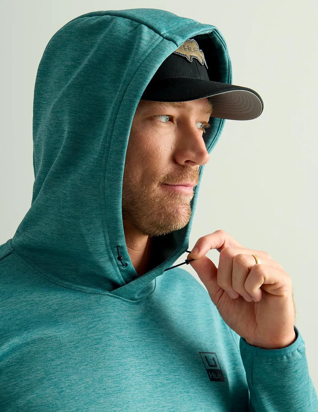 HUK Men's Fleece, Performance Fishing Hoodie