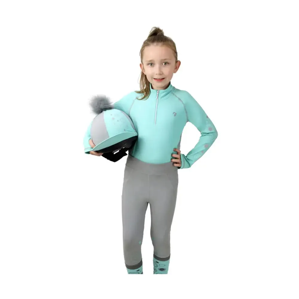 Hy Equestrian DynaMizs Ecliptic Riding Tights Mint / Grey