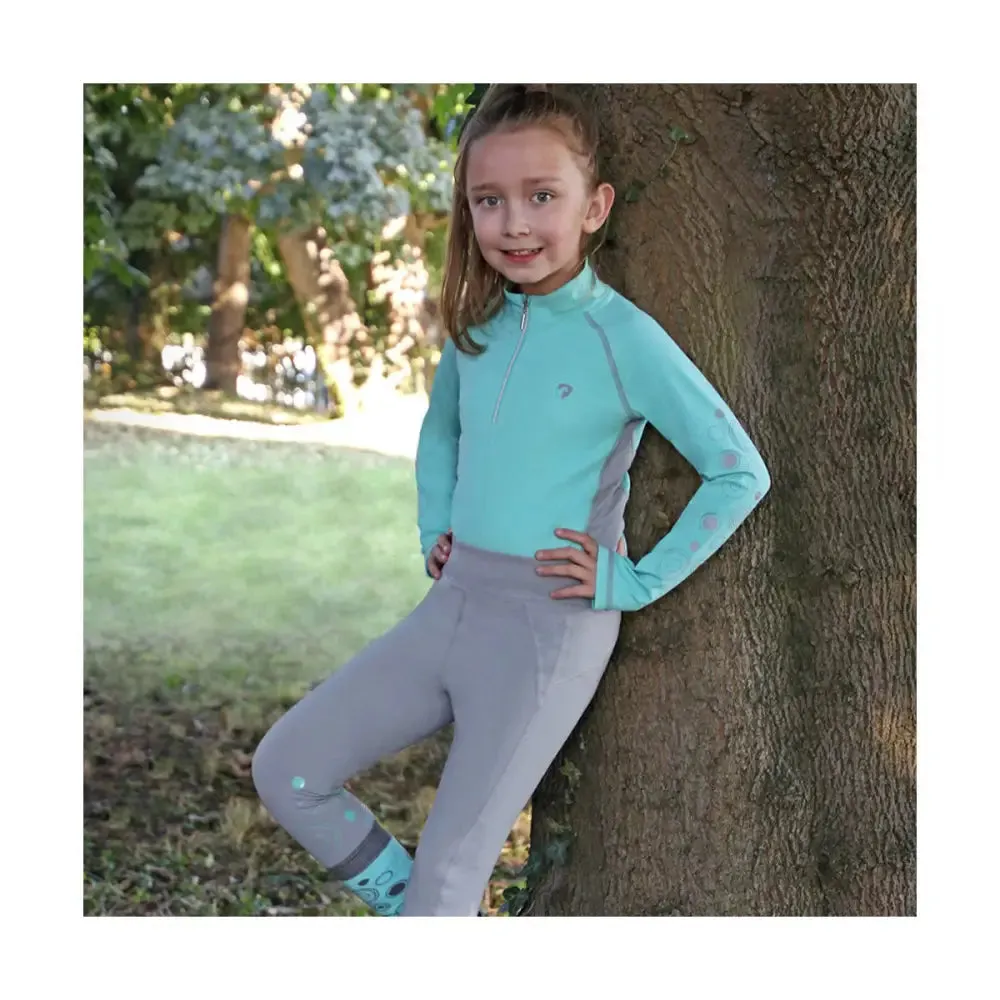 Hy Equestrian DynaMizs Ecliptic Riding Tights Mint / Grey