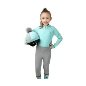 Hy Equestrian DynaMizs Ecliptic Riding Tights Mint / Grey