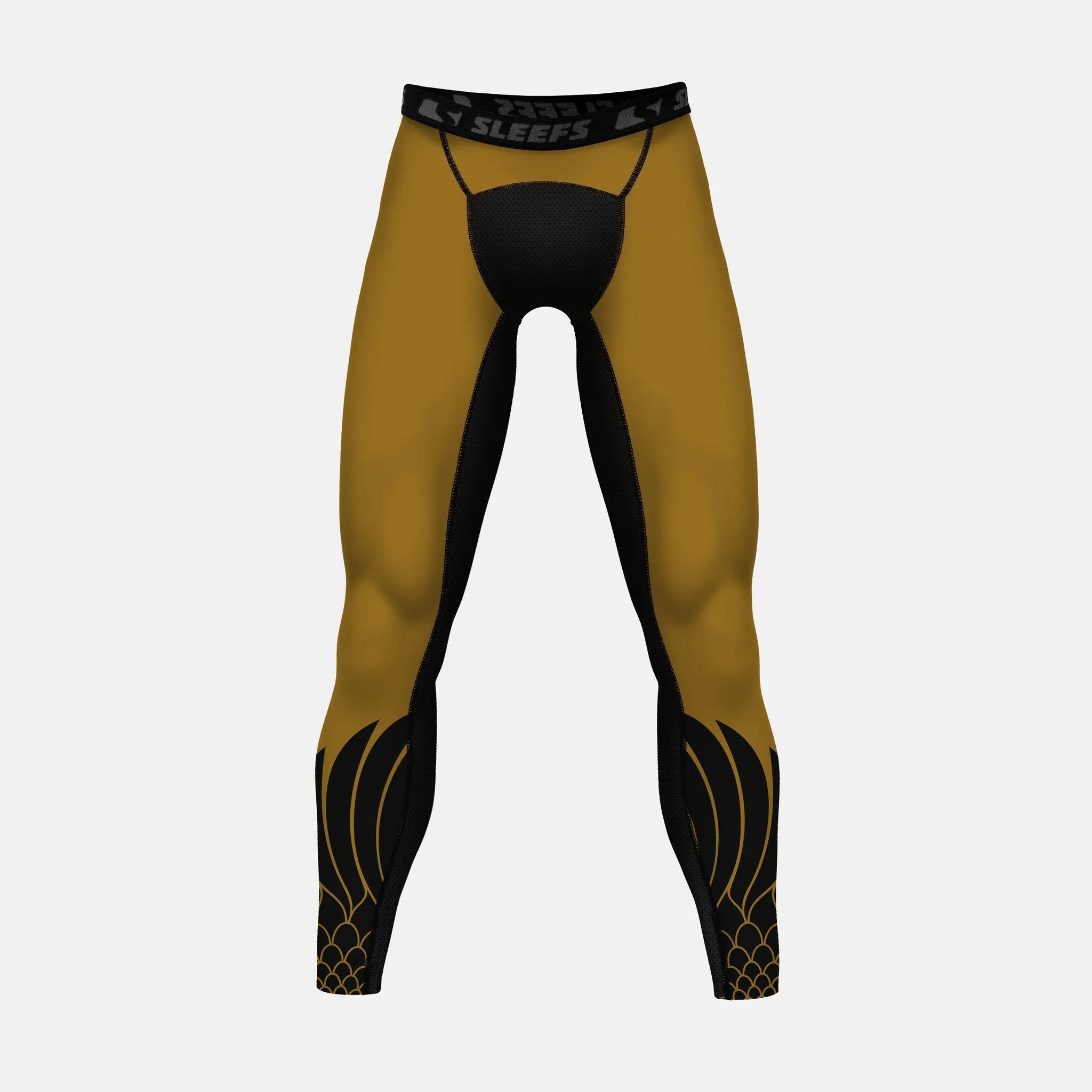Icarus Gold and Black compression tights / leggings