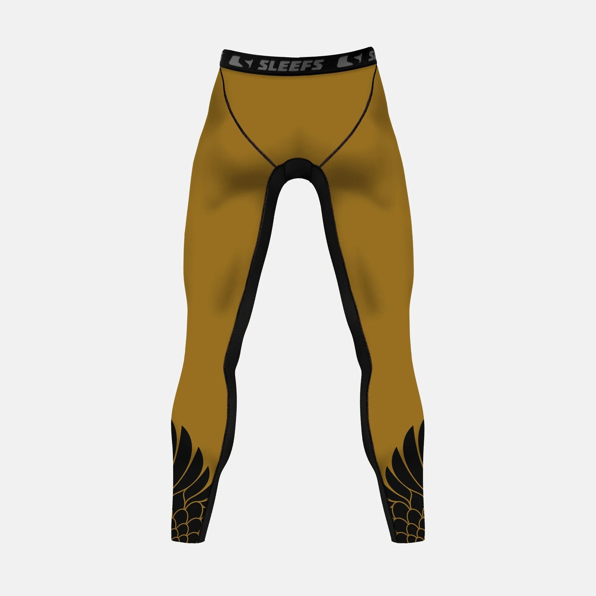 Icarus Gold and Black compression tights / leggings