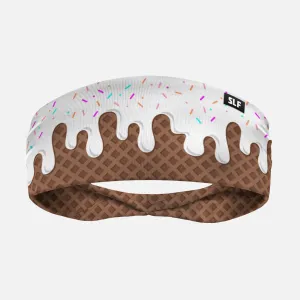 Ice Cream Cone White Headband