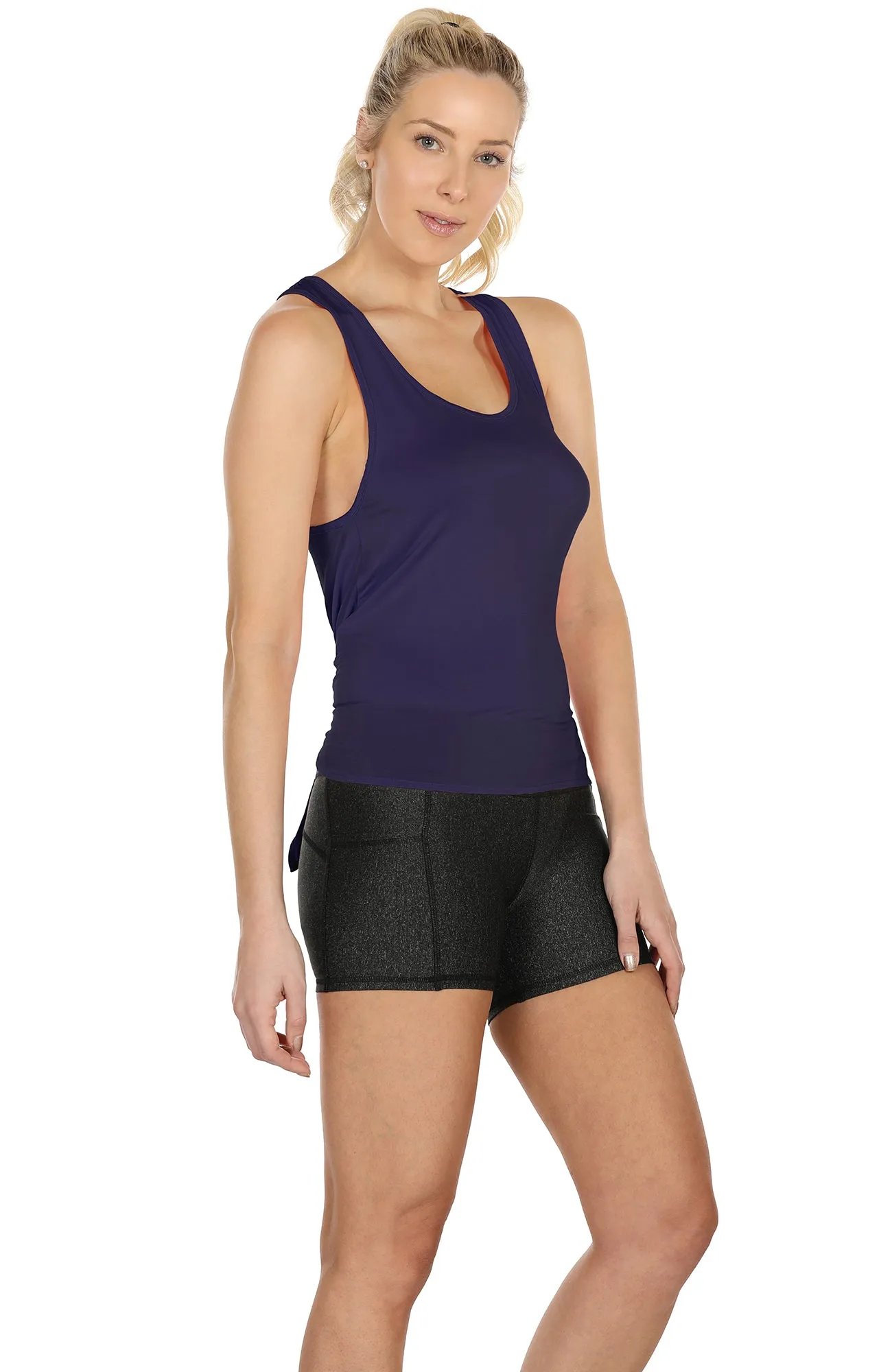 icyzone Sexy Yoga Tops Workout Clothes Racerback Tank Top for Sport Women