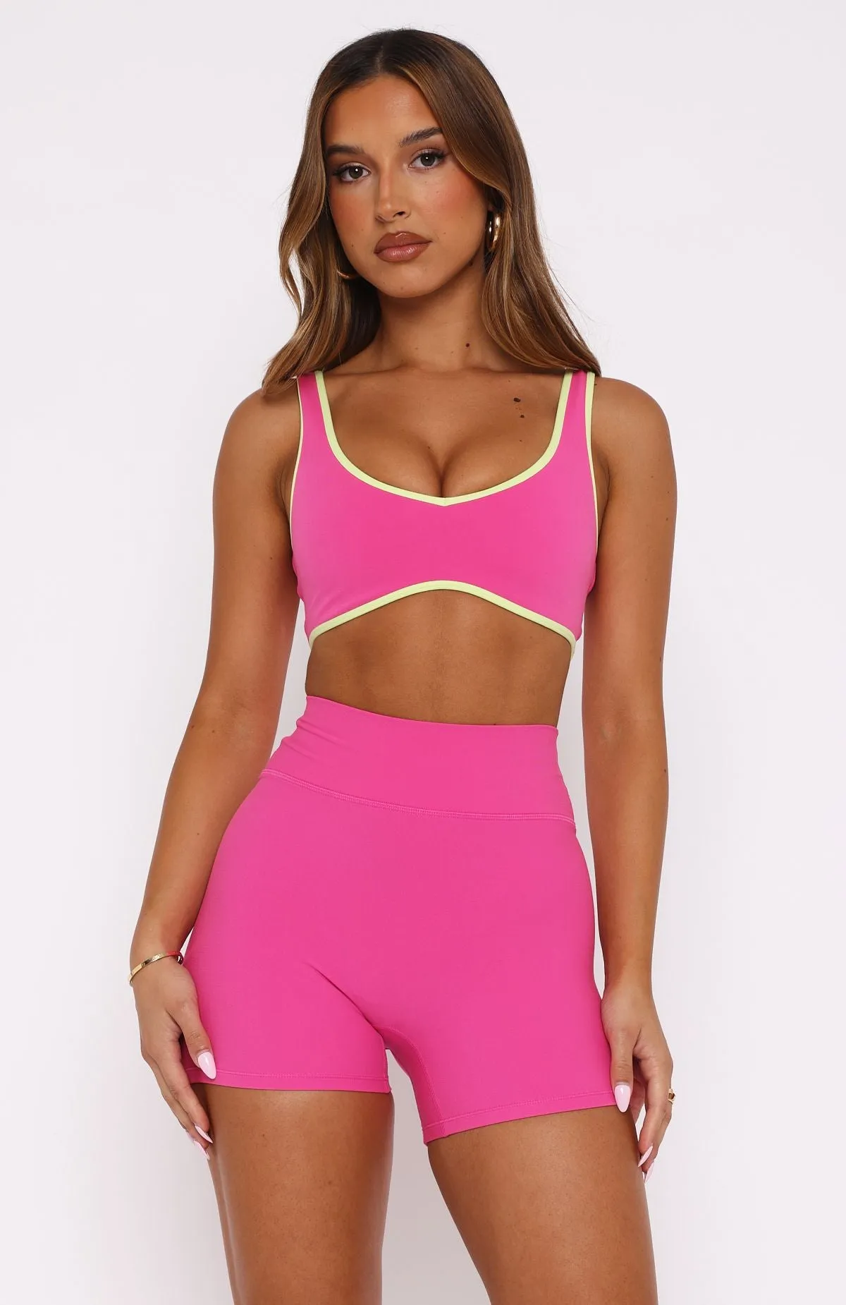 I'll Prove It Sports Crop Bubblegum/Citrus