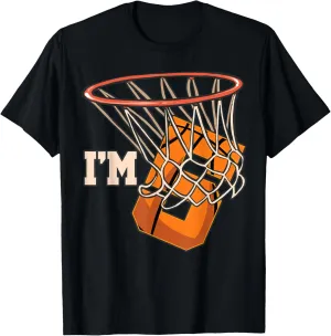 I'm 5 Basketball Theme Birthday Party Celebration 5th T-Shirt