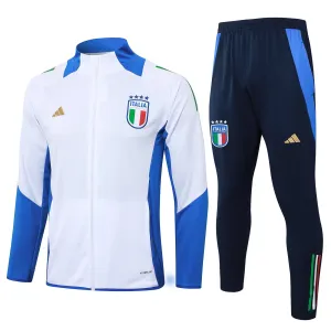 Italy Soccer Jacket Tracksuit White 2024/25