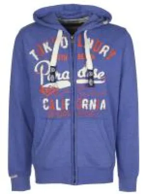 Ivan blue zip up hoodie - Tokyo Laundry