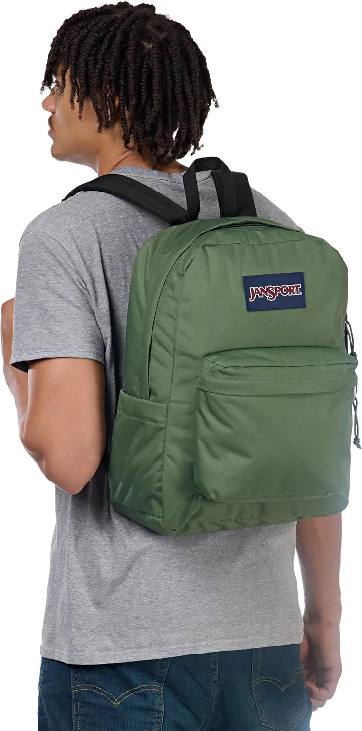 JanSport Superbreak Backpack - Durable, Lightweight Premium Backpack, Cargo Green