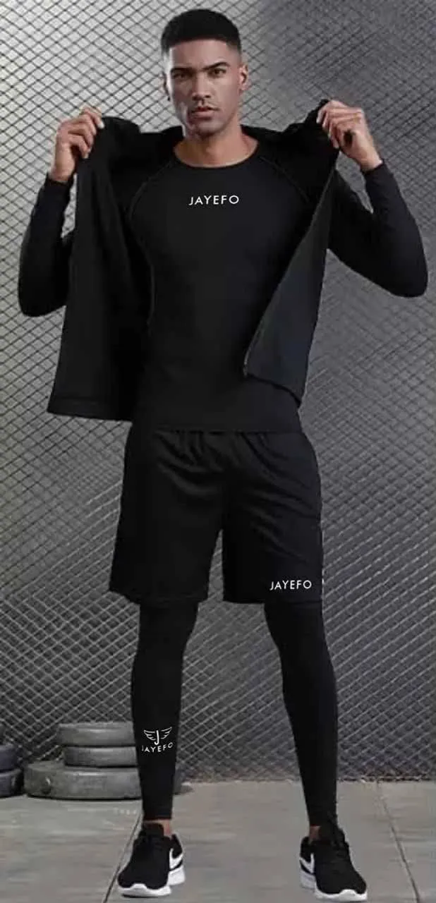 Jayefo Compression Pants Men - Rashguard Mens Compression Leggings for Workout, Gym, Boxing, MMA, BJJ, Basketball,Football