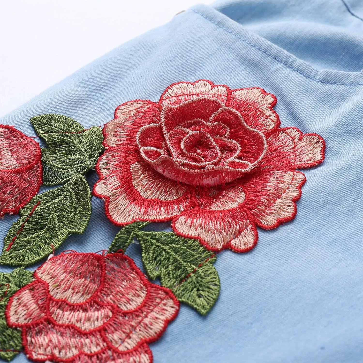 Jeans for Women High Waist - Casual Embroidery Pencil Pants Pants High Waist Womens Skinny Pants