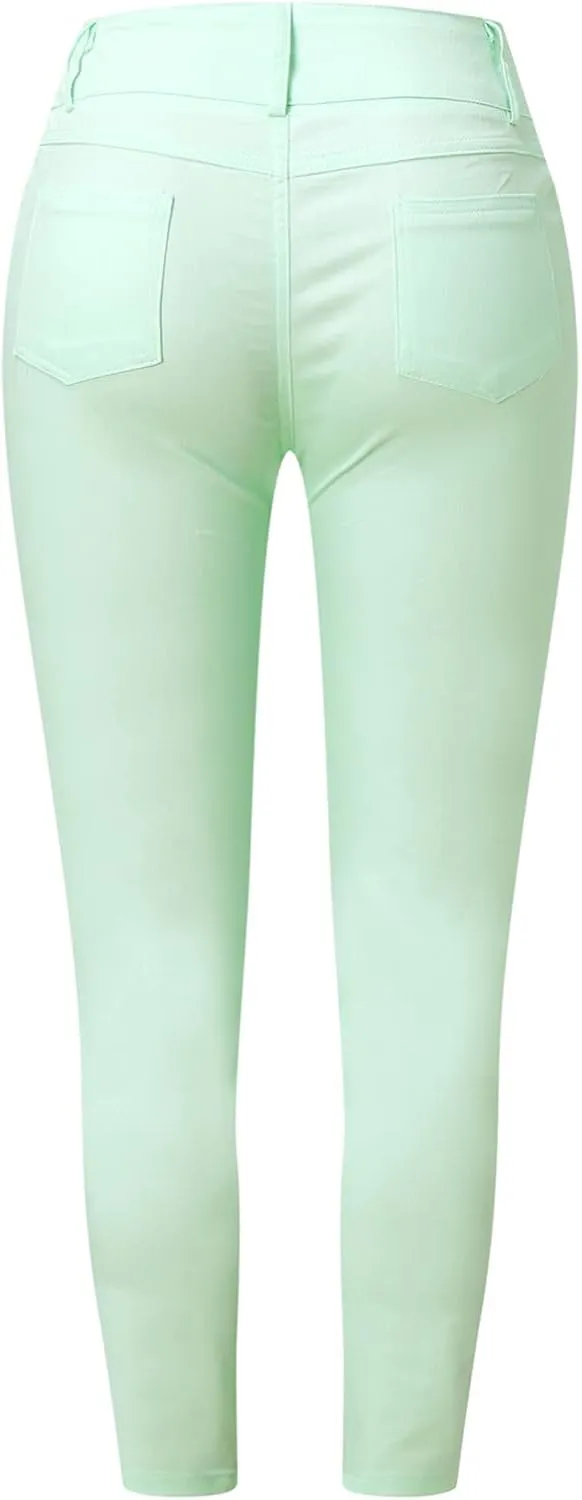Jeans for Women High Waist - Casual Embroidery Pencil Pants Pants High Waist Womens Skinny Pants