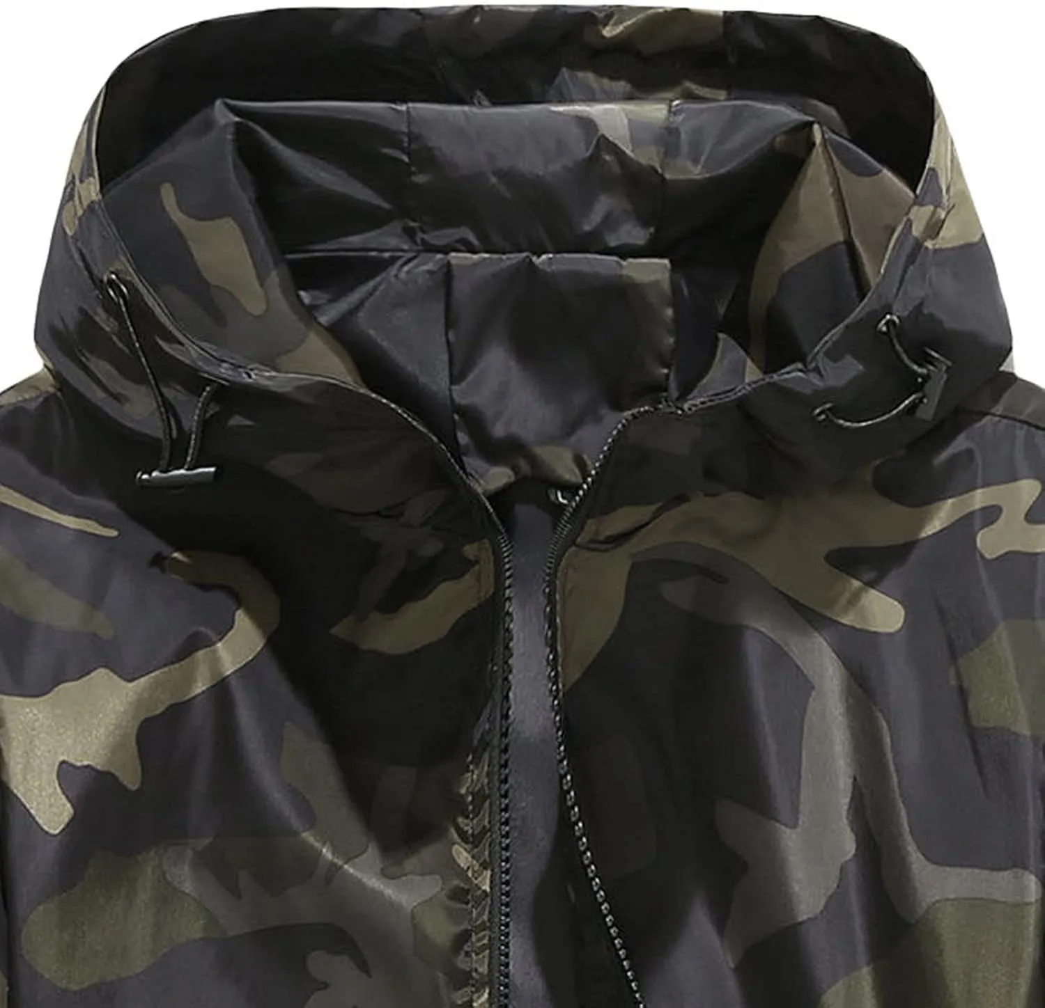 JEShifangjiusu Raincoat Waterproof Men'S Long Rain Jacket Lightweight Rainwear Loose Lightweight Thin Thin With Hood