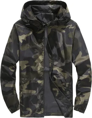 JEShifangjiusu Raincoat Waterproof Men'S Long Rain Jacket Lightweight Rainwear Loose Lightweight Thin Thin With Hood