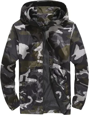 JEShifangjiusu Raincoat Waterproof Men'S Long Rain Jacket Lightweight Rainwear Loose Lightweight Thin Thin With Hood