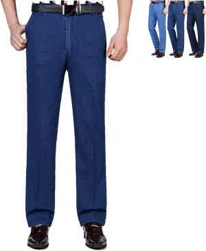 Jettjeans Men's High Waist Straight Fit Stretch Jeans, Jett Jeans, Men's High Waist Straight Pants