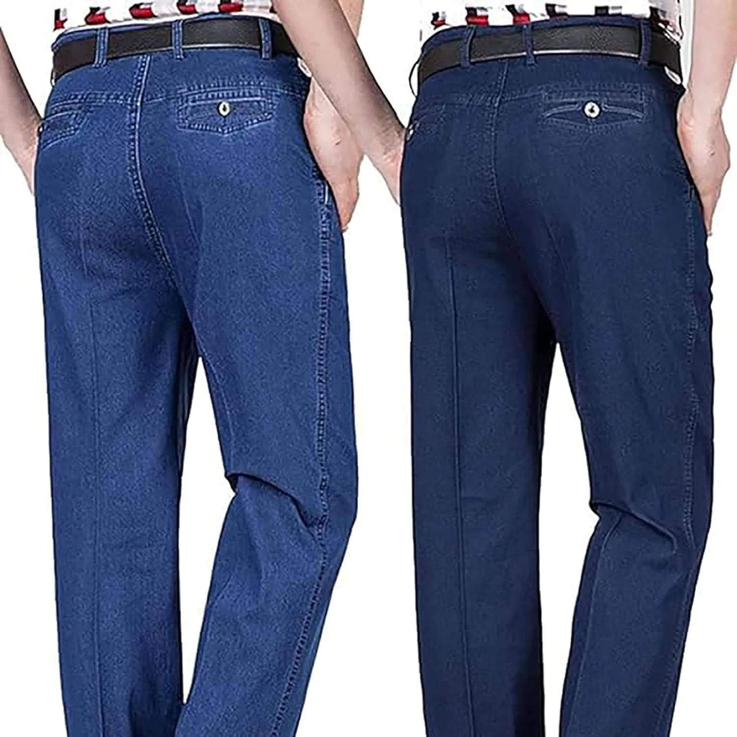 Jettjeans Men's High Waist Straight Fit Stretch Jeans, Jett Jeans, Men's High Waist Straight Pants