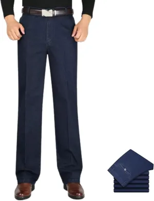 JettJeans Men's High Waist Straight Fit Stretch Jeans, Men's High Waist Straight fit Jeans Fashion Denim Pants