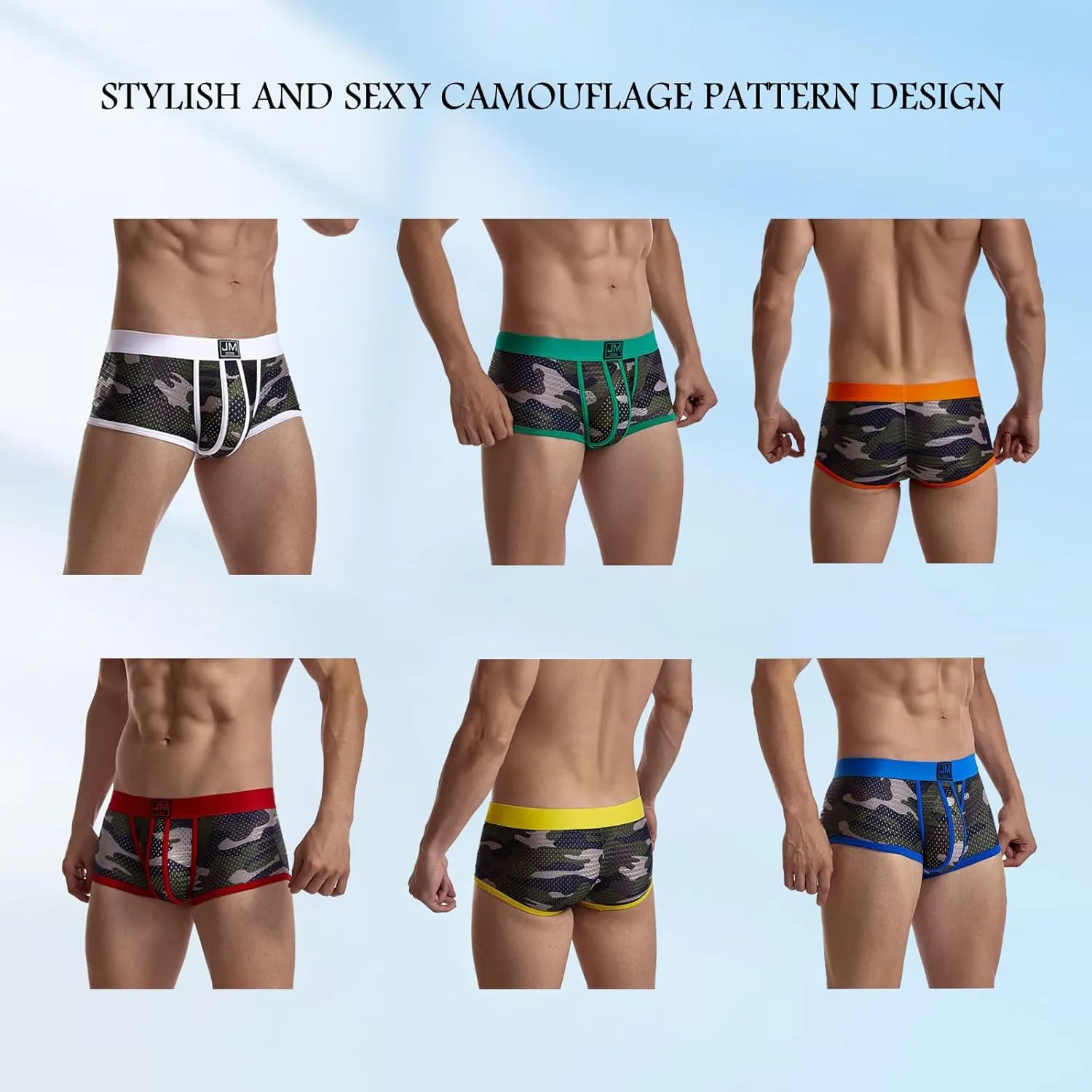 JOCKMAIL Mens Underwear Boxer Briefs Breathable Soft Moisture-Wicking Underwear for Men