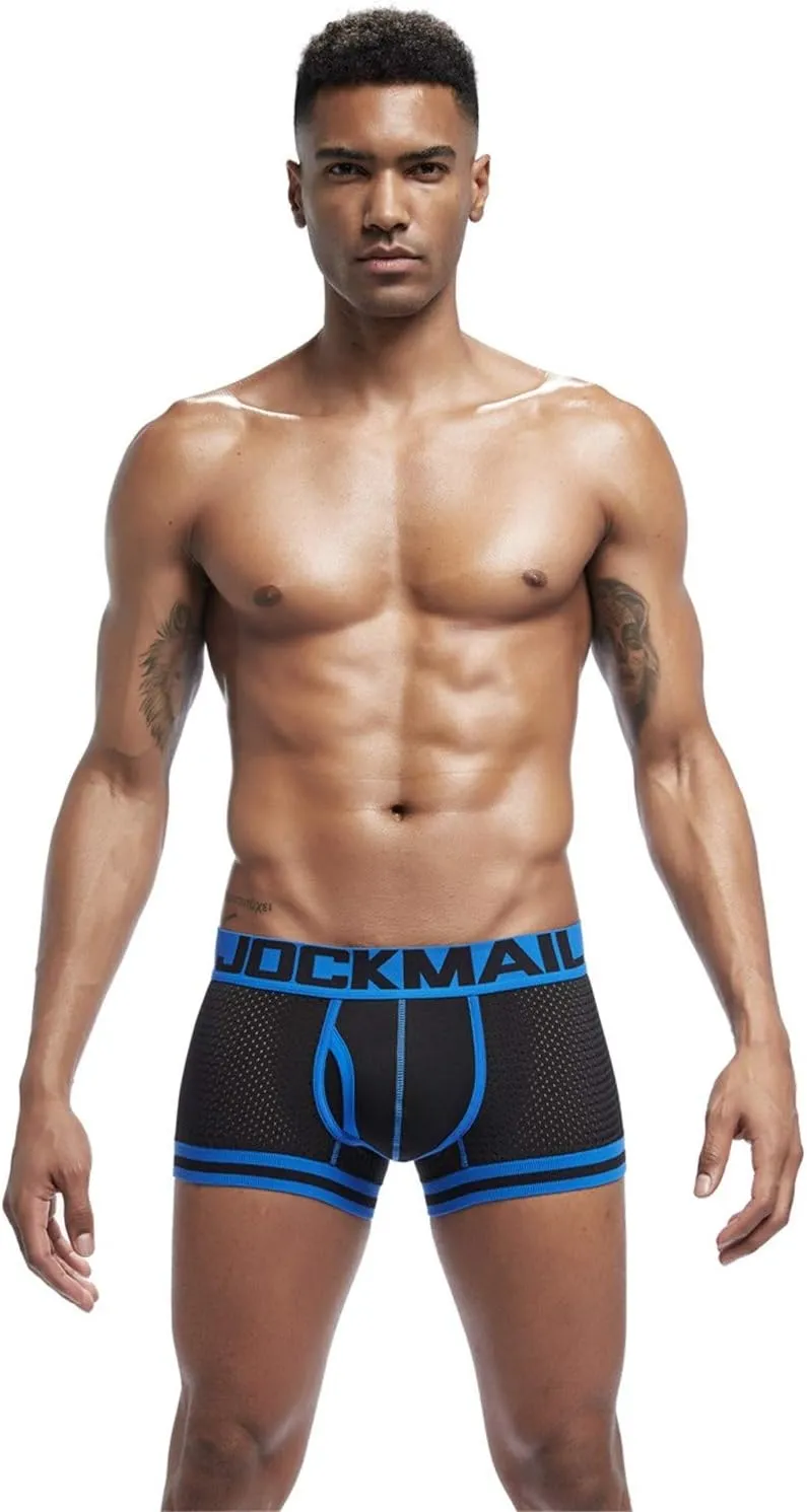JOCKMAIL Men's Underwear Boxer Briefs Breathable Underwear Moisture-Wicking Mesh Boxer Briefs