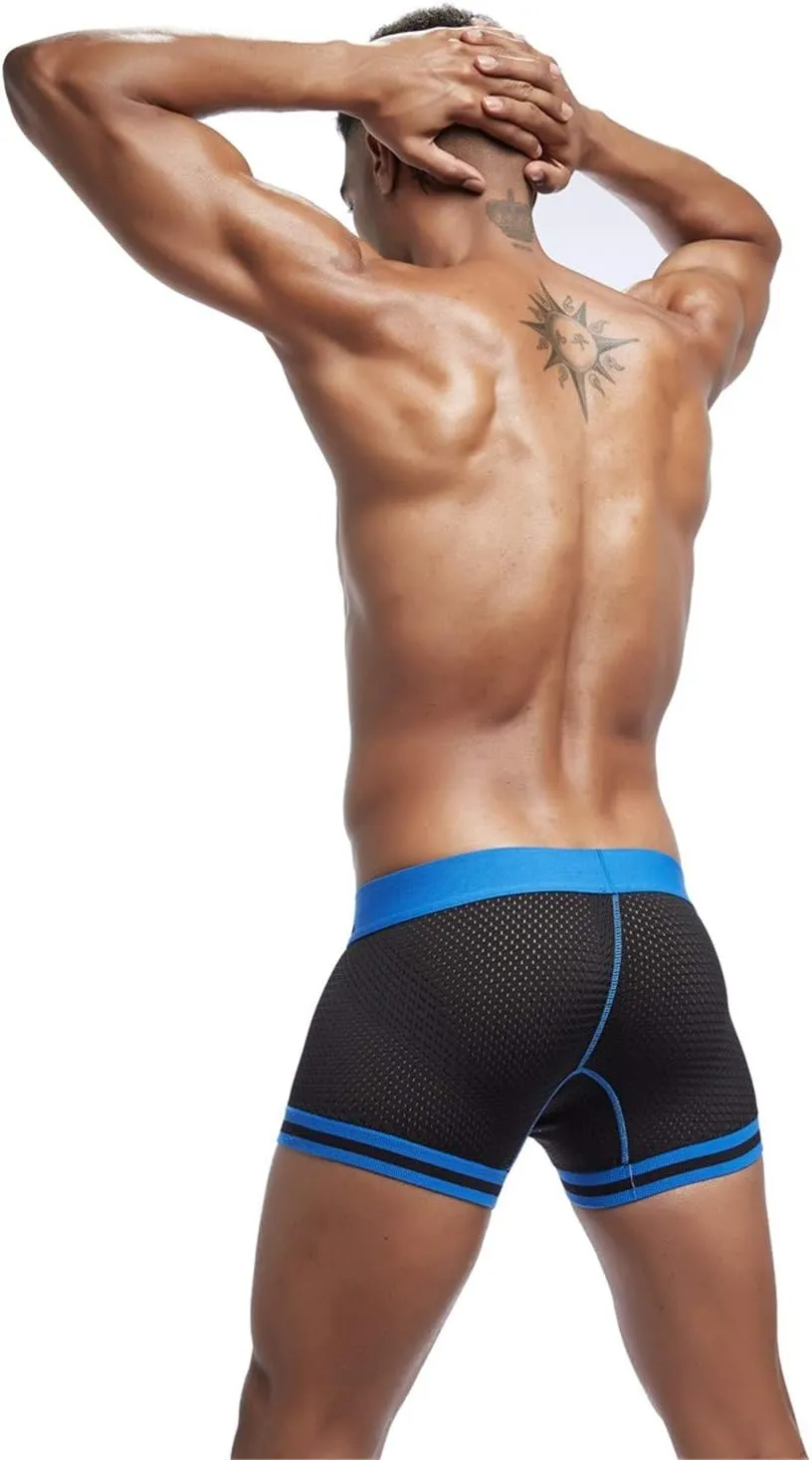 JOCKMAIL Men's Underwear Boxer Briefs Breathable Underwear Moisture-Wicking Mesh Boxer Briefs