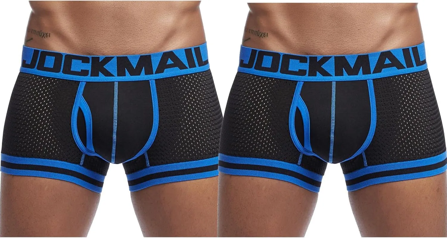 JOCKMAIL Men's Underwear Boxer Briefs Breathable Underwear Moisture-Wicking Mesh Boxer Briefs