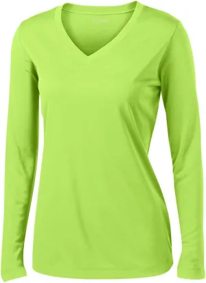 Joe's USA Ladies Long Sleeve Moisture Wicking Athletic Shirt Sizes XS-4XL