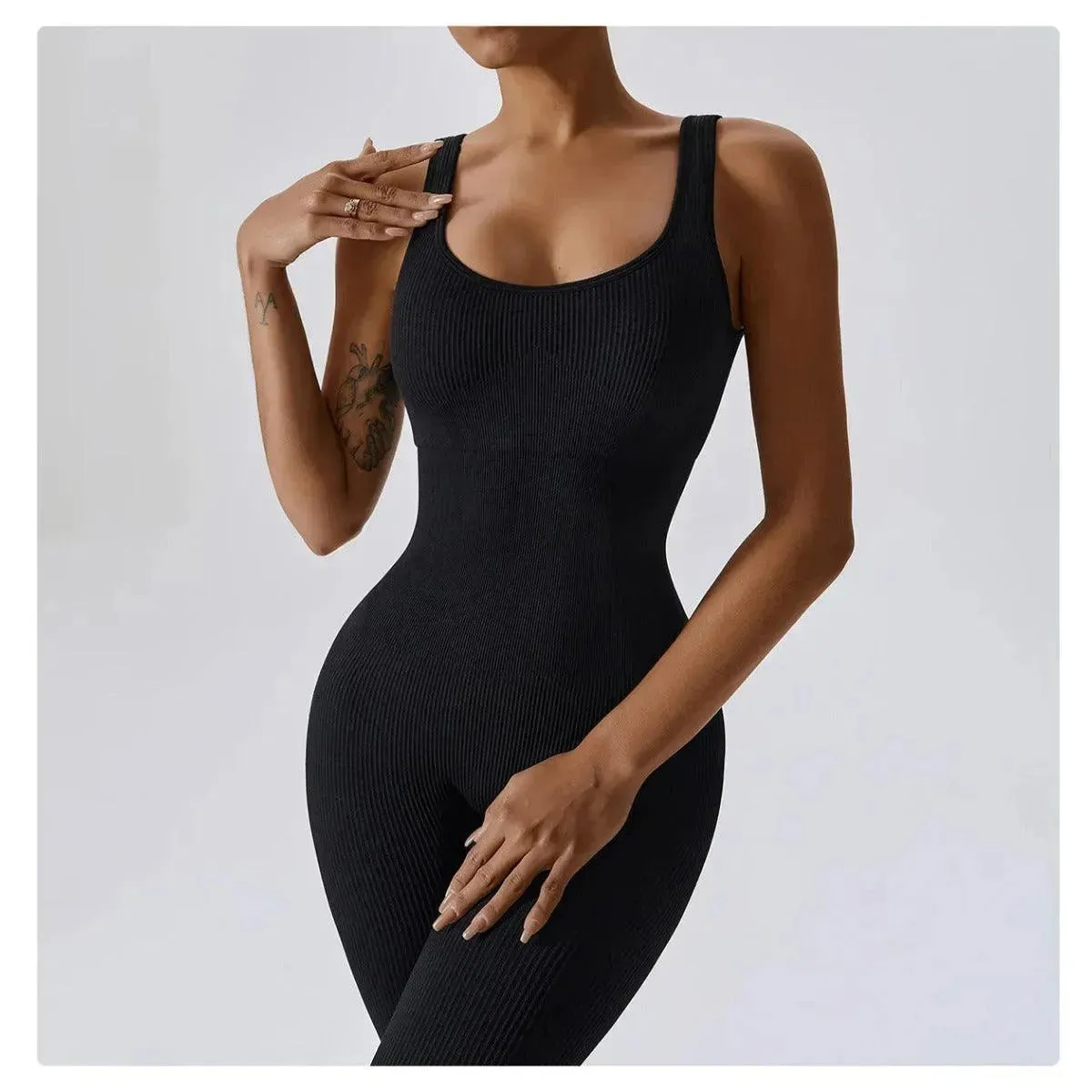 Jumpsuit for Dance Black Dance Bodysuit Long Sleeve Yoga Jumpsuit for Women