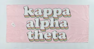 Kappa Alpha Theta Plush Retro Beach Towel