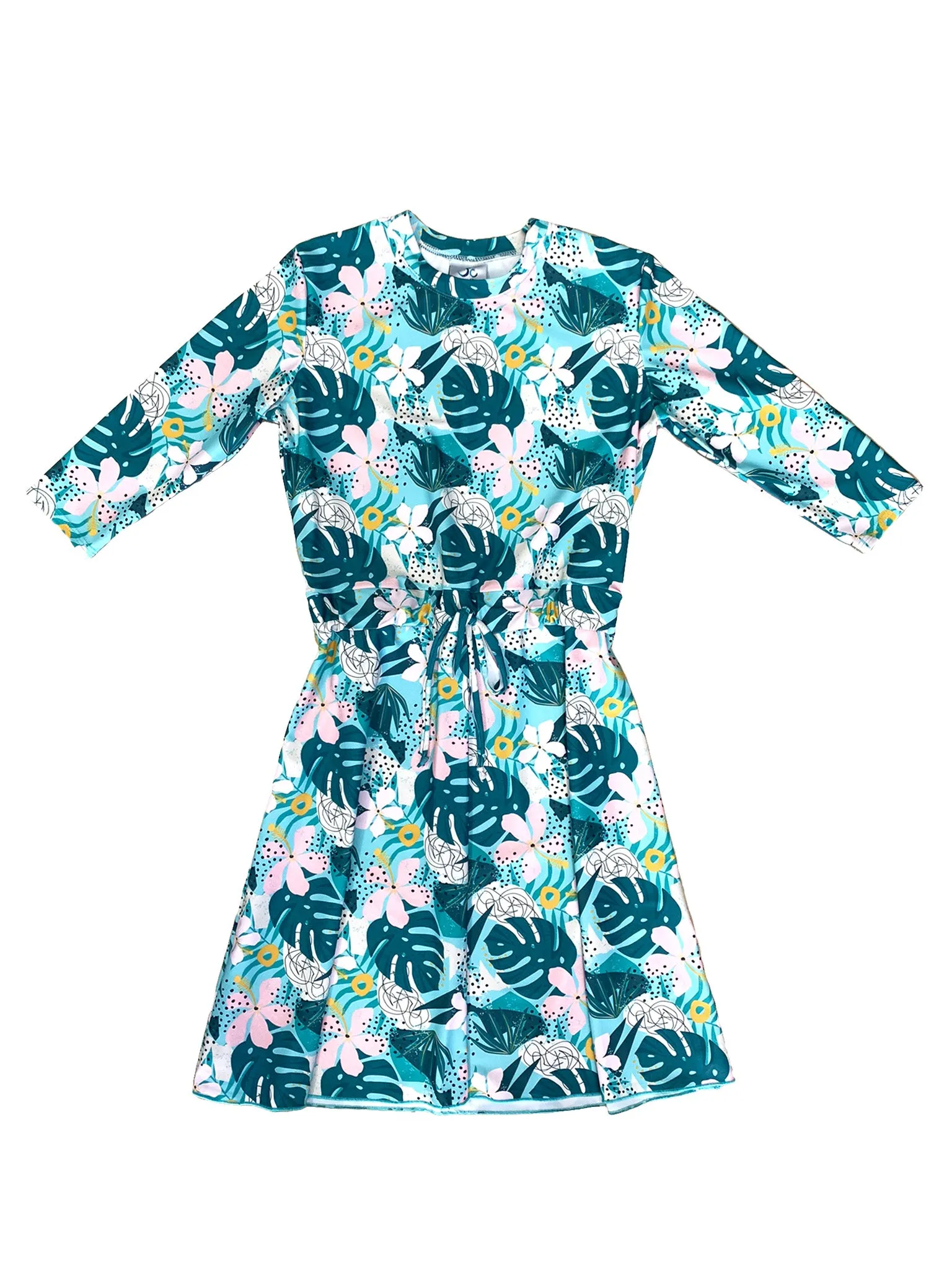 Kids Aloha Drawstring Swim Dress
