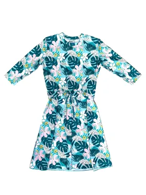 Kids Aloha Drawstring Swim Dress