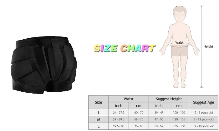 Kids Protective Padded Shorts