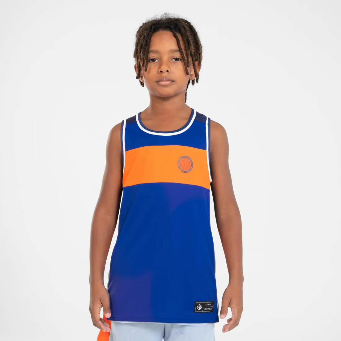 Kids' Reversible Sleeveless Basketball T-Shirt / Jersey T500R