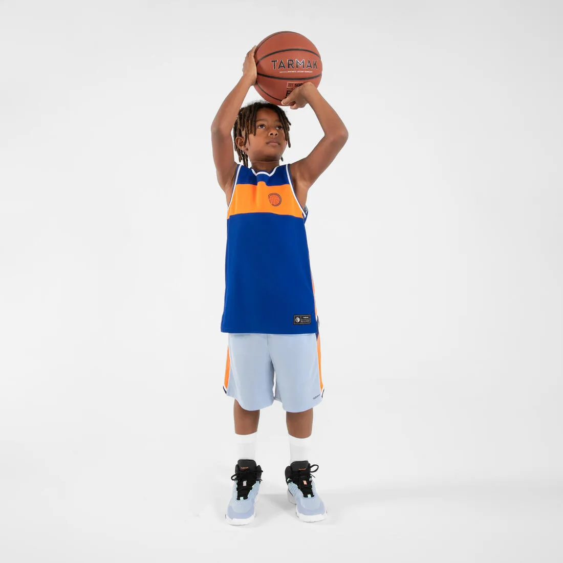Kids' Reversible Sleeveless Basketball T-Shirt / Jersey T500R