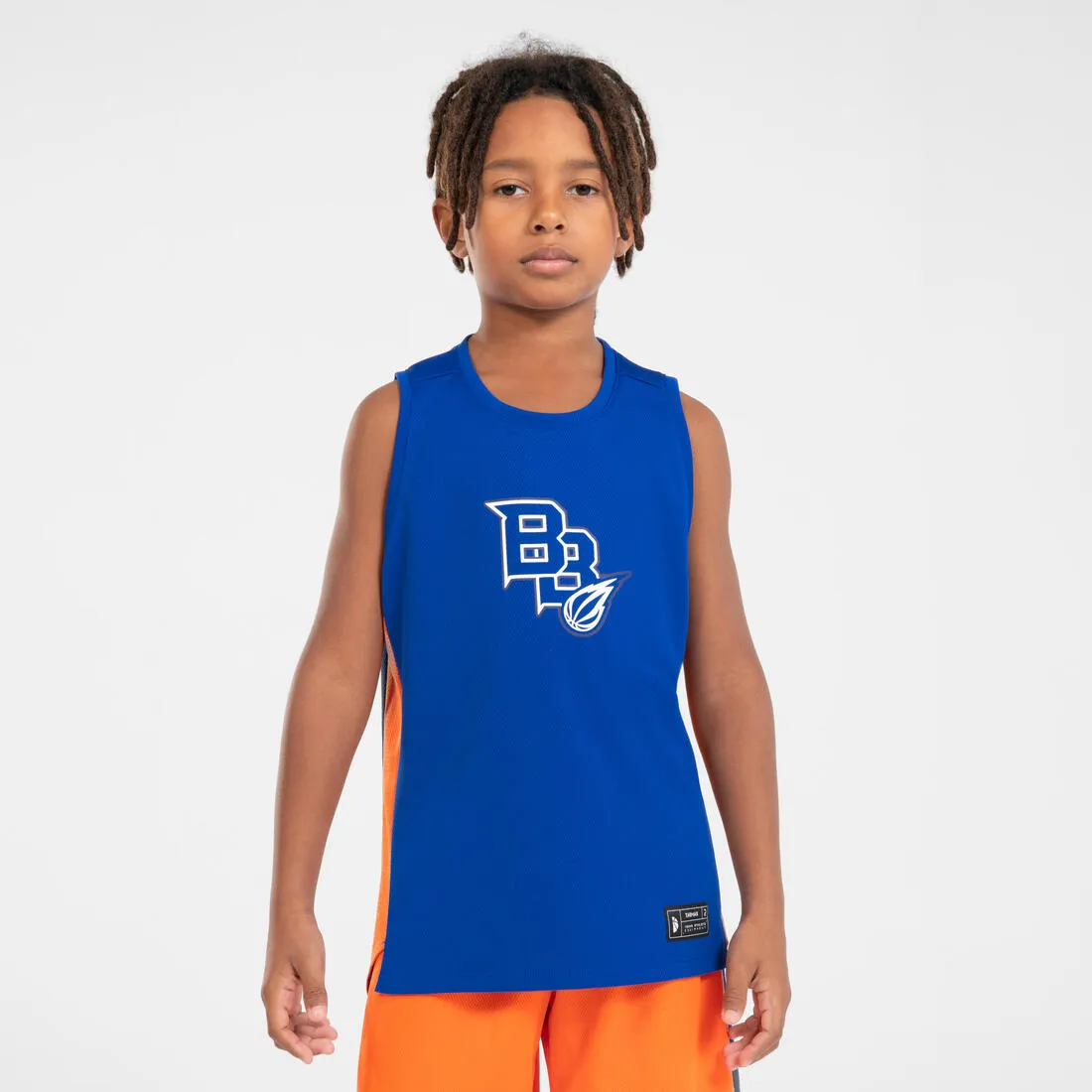 Kids' Sleeveless Basketball Jersey T500