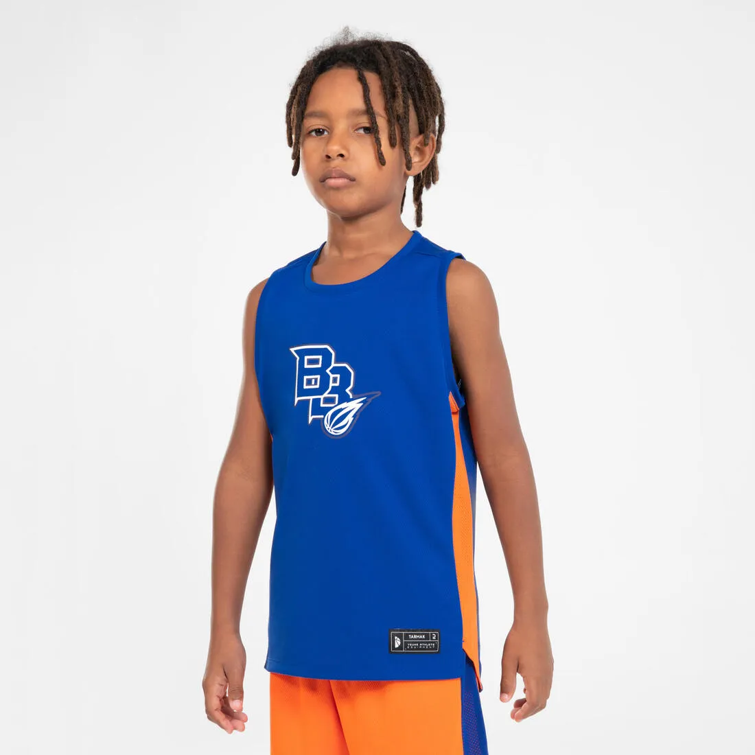 Kids' Sleeveless Basketball Jersey T500