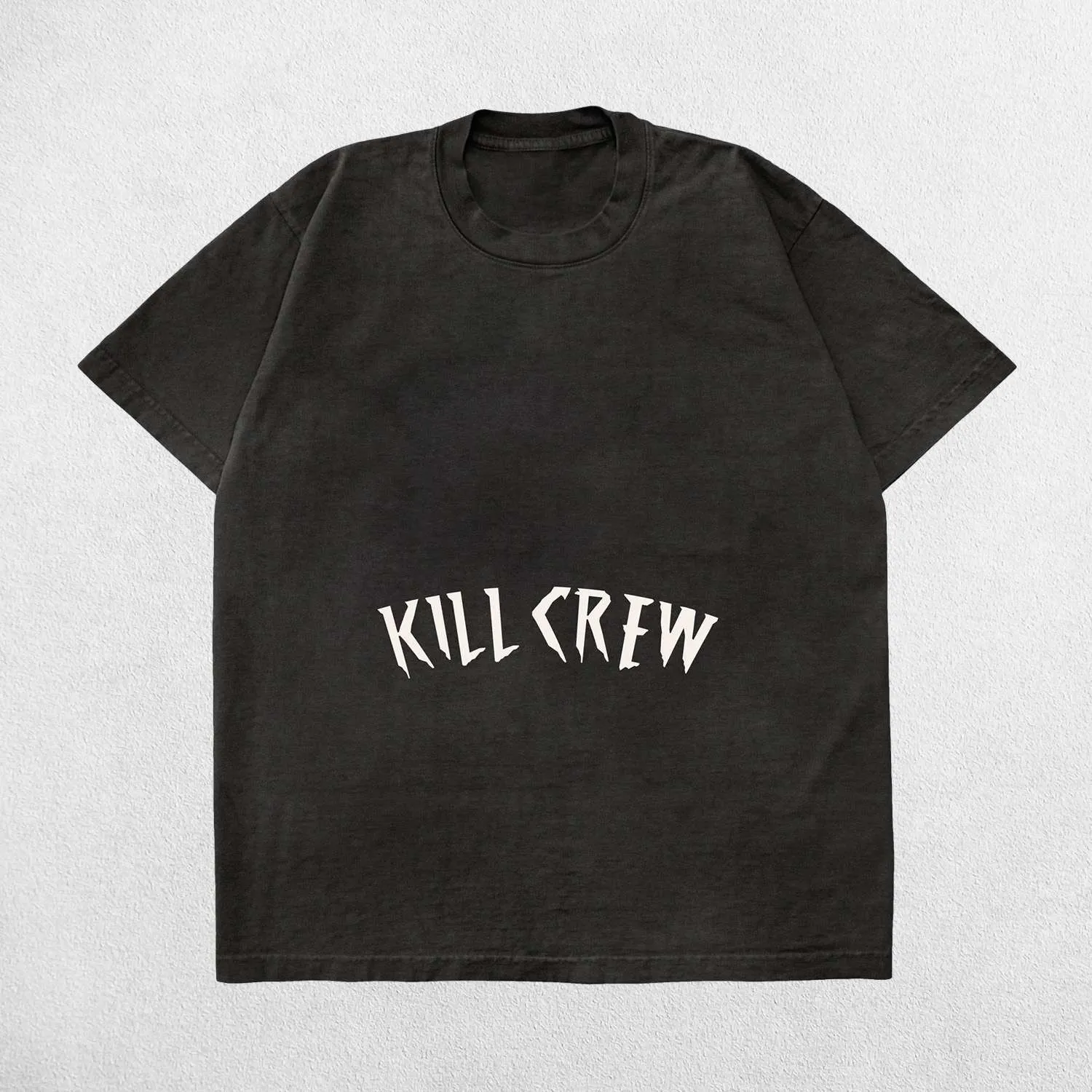 Kill Crew Men’s Oversized Summer Gym Tee - Acid Wash Design