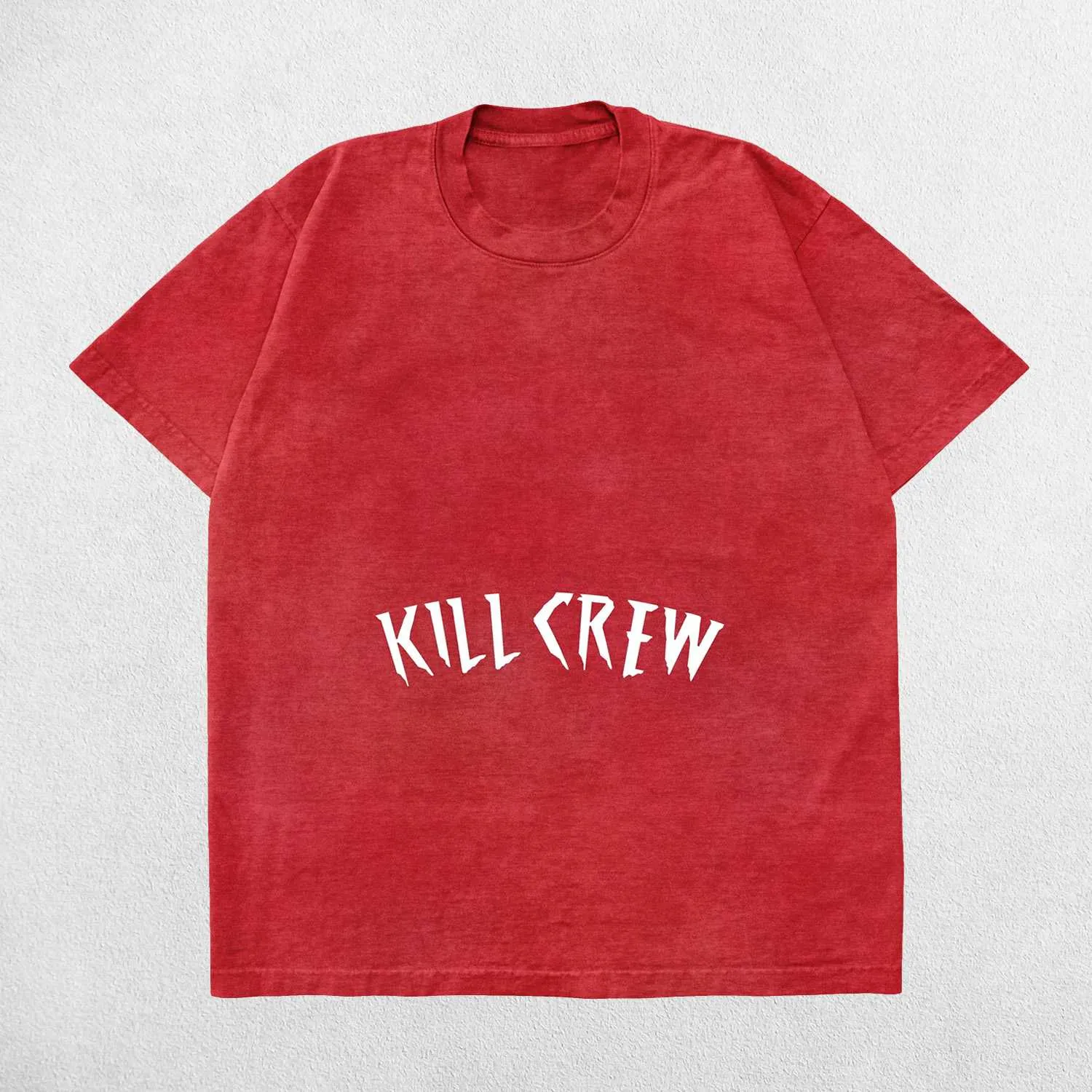 Kill Crew Men’s Oversized Summer Gym Tee - Acid Wash Design