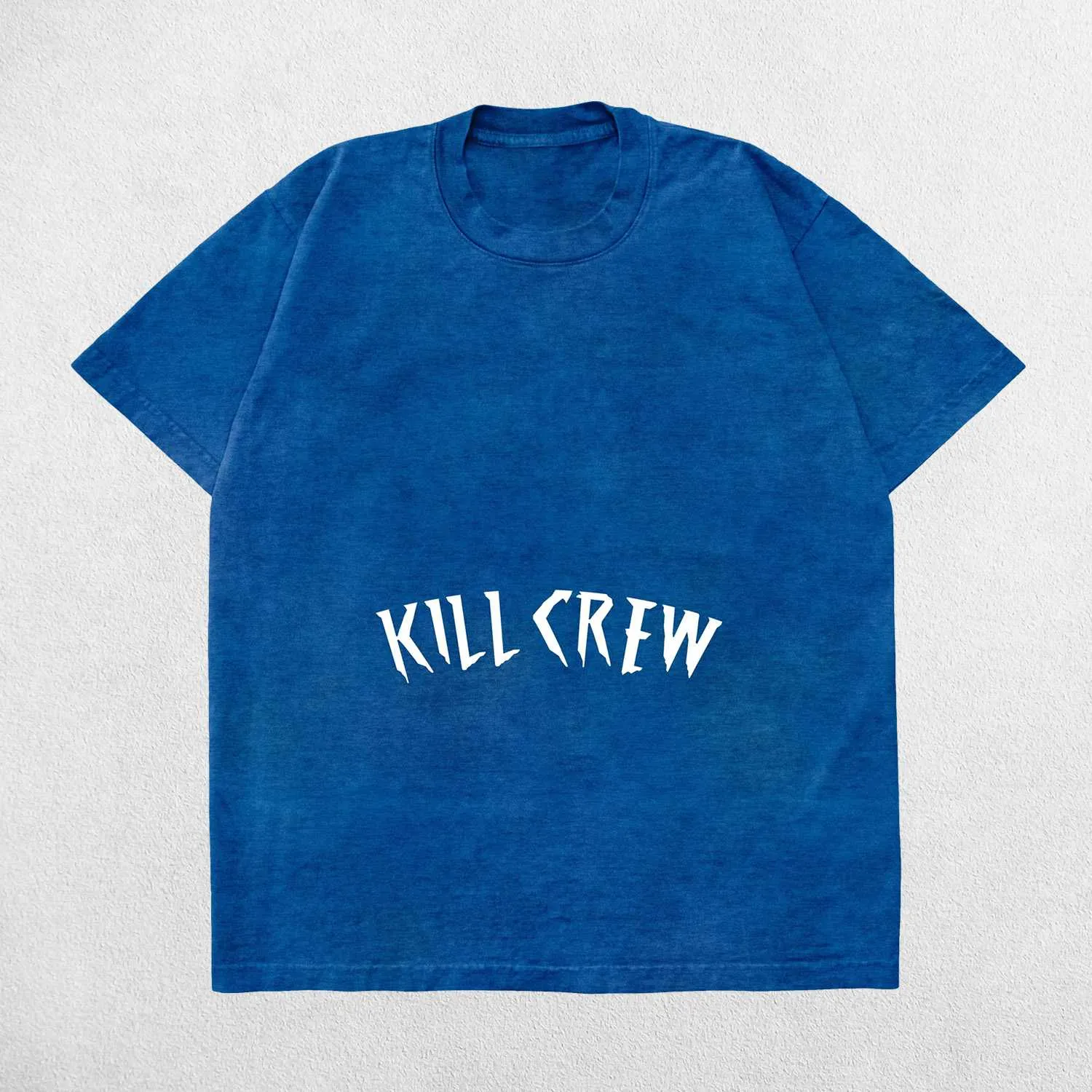 Kill Crew Men’s Oversized Summer Gym Tee - Acid Wash Design
