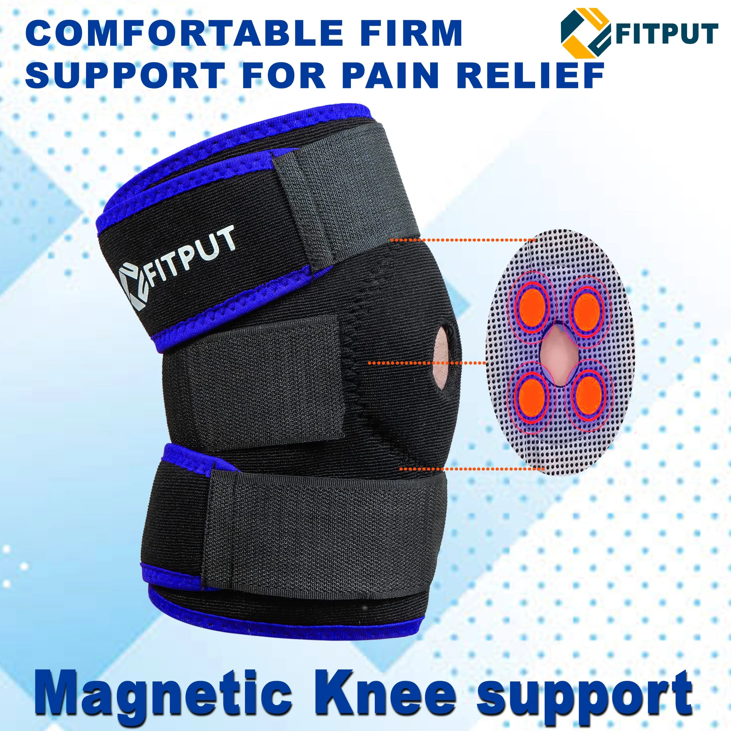 Knee Cap Support Brace for Sports | Gym | Running for Men and Women(Pack of 1) Knee Support (Blue)