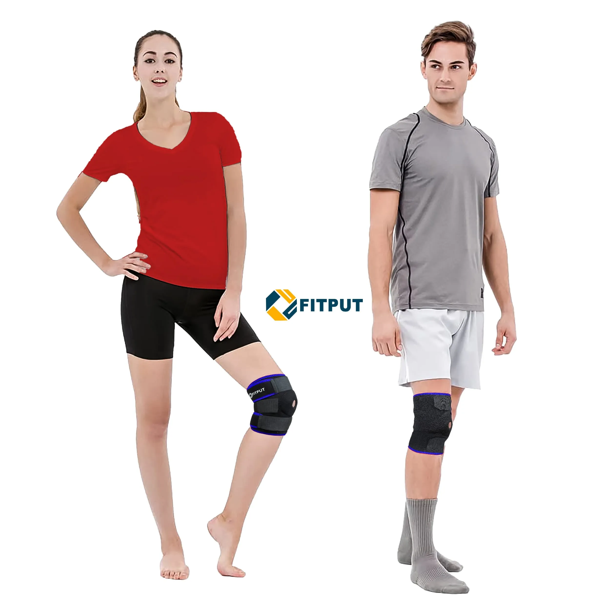 Knee Cap Support Brace for Sports | Gym | Running for Men and Women(Pack of 1) Knee Support (Blue)