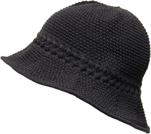 Knitted Crochet Hat with Flexible Wire Brim